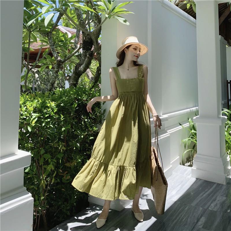 VÁY MAXI ĐẦM MAXI ĐI BIỂN VÁY ĐI BIỂN VÁY TRẮNG VÁY DÀI ĐẦM DÀI VÁY XÒE ulzzang style