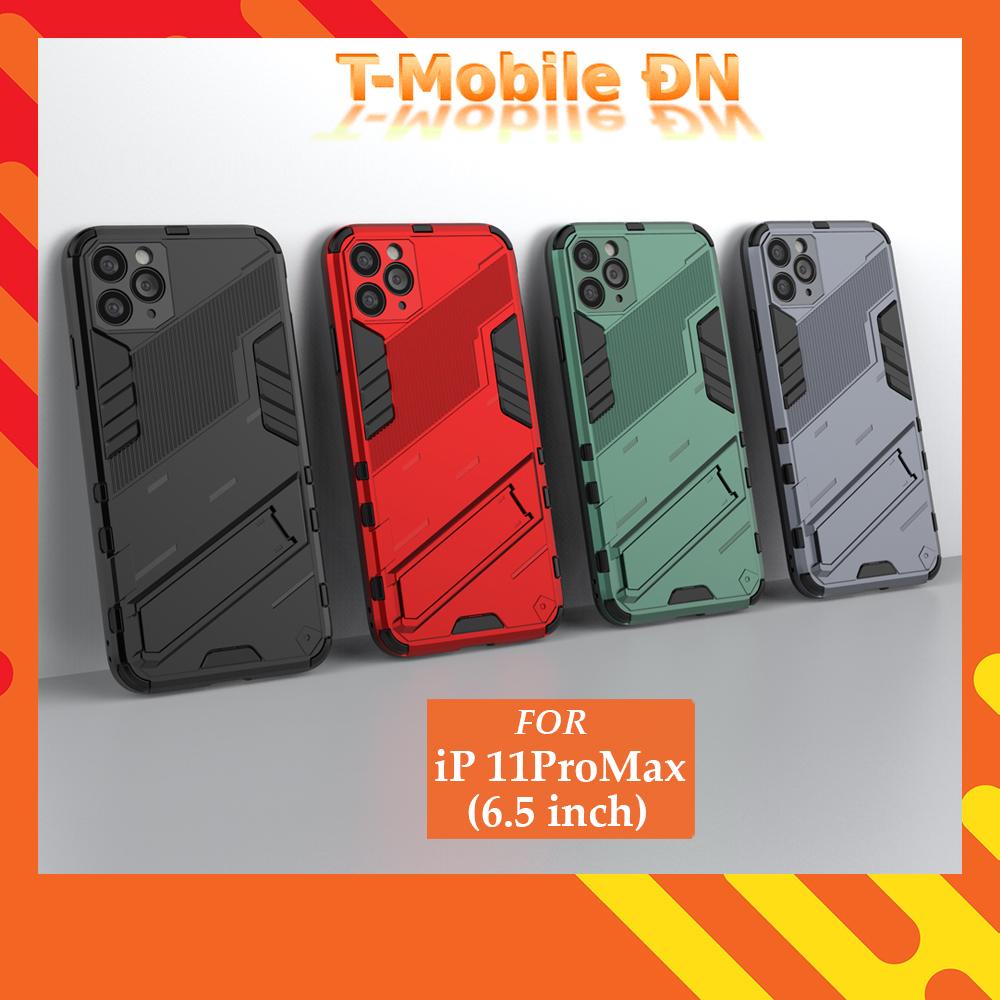 Ốp lưng cho iPhone 11 Pro Max, Ốp chống sốc Iron Man PUNK cao cấp kèm giá đỡ cho iPhone 11 Pro Max