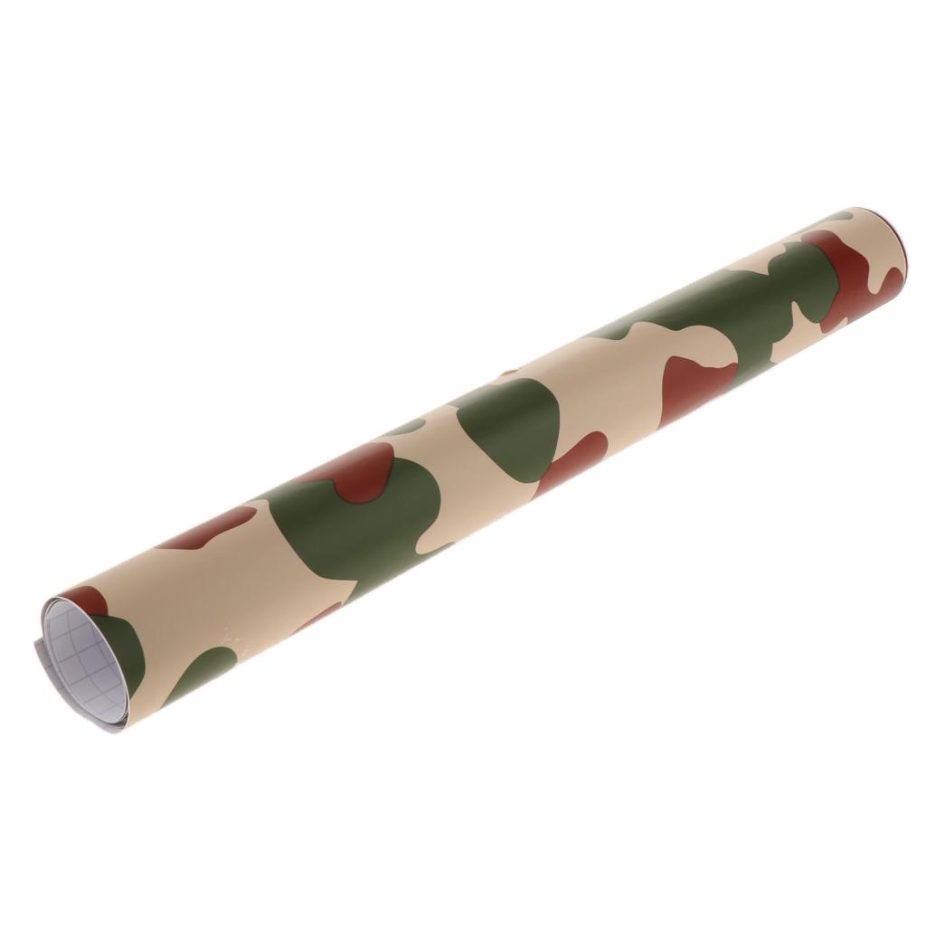 Green Camouflage Matte Vinyl Car Wrap Decal Film Sheet Air Channel Release