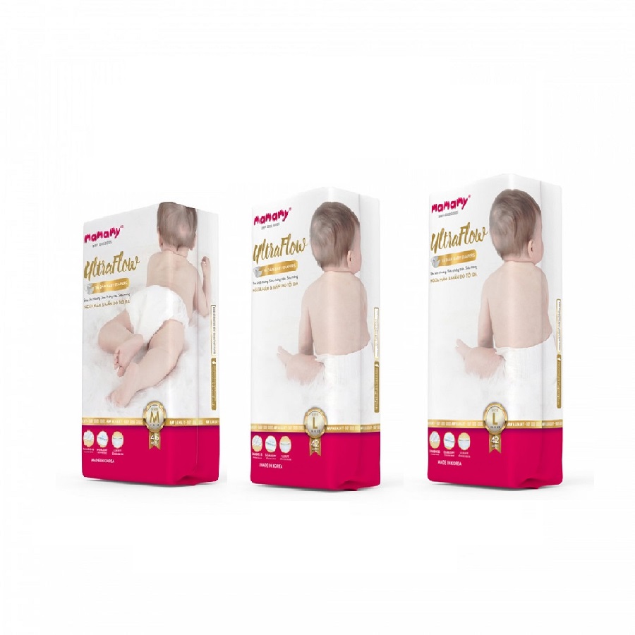 Combo 3 gói Tã dán Mamamy Ultraflow M46 (6-11kg)