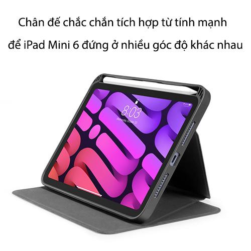 ỐP BAO DA DÀNH CHO IPAD MINI 6 TOMTOC TỪ TÍNH ĐA GÓC VERTICAL HỖ TRỢ SẠC KHÔNG DÂY BÚT PENCIL