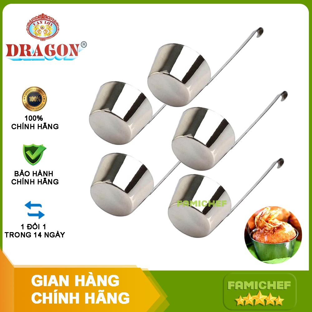 Bộ 5 khuôn làm bánh Cóng Inox Dragon D014