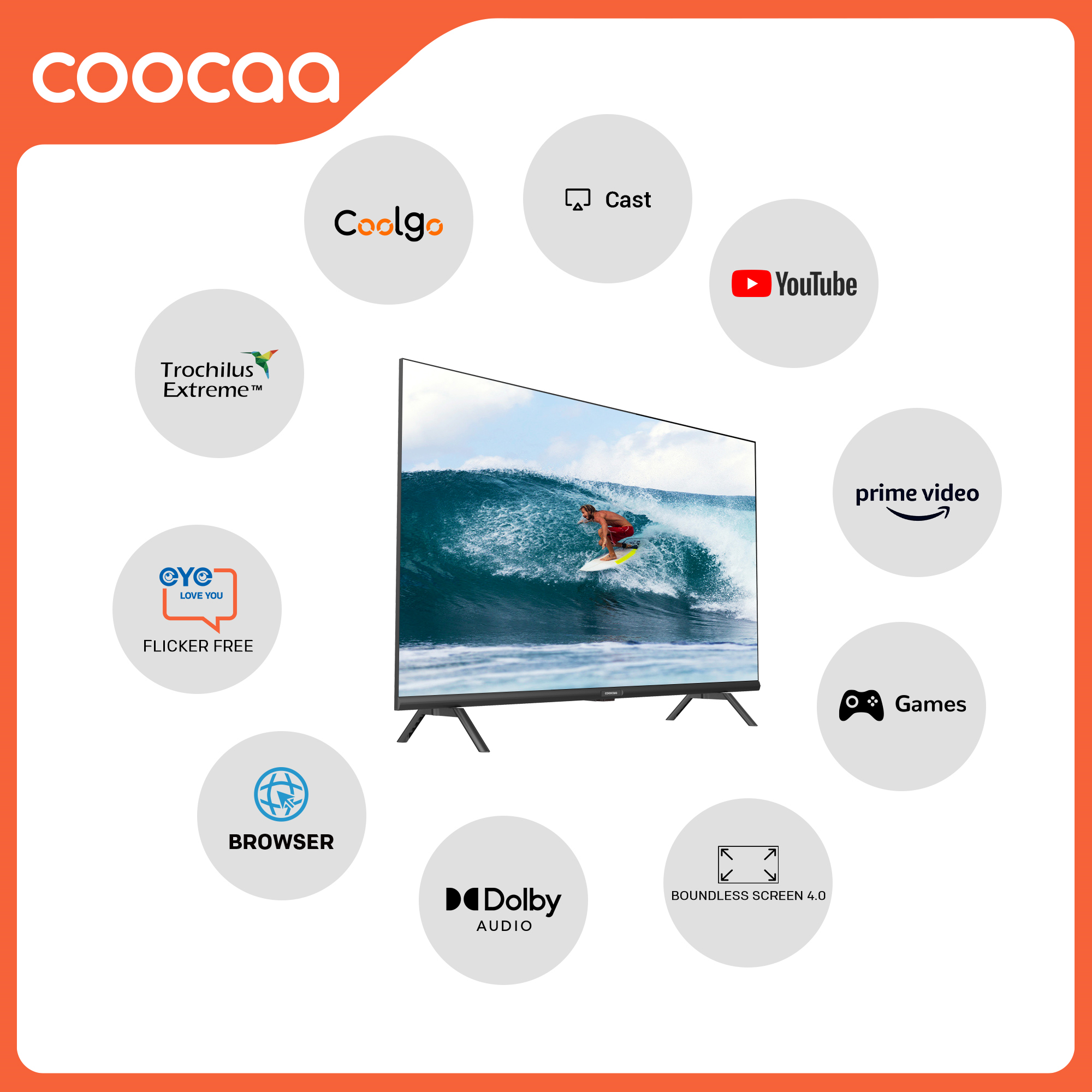 Smart Tivi Coocaa Full HD 43 inch 43S3U