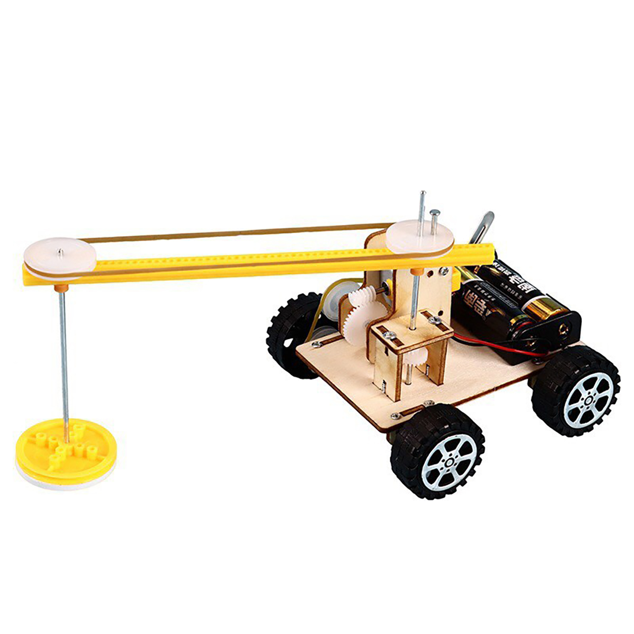 Đồ chơi trẻ em S33 thông minh sáng tạo STEM mô hình lắp ráp robot lau sàn tự động bằng gỗ