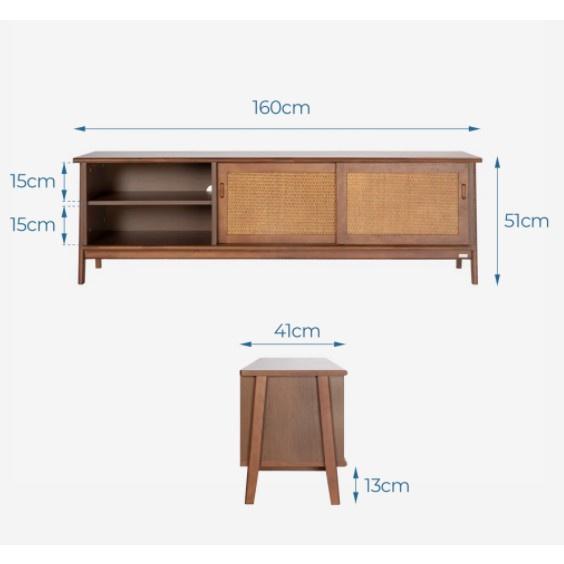 Tủ Kệ Tivi Vân Gỗ Tràm MOHO VLINE 601