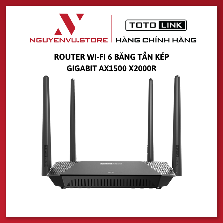 Router Wi-Fi TotoLink X2000R Wifi 6 Chuẩn AX1500 - Hàng Chính Hãng