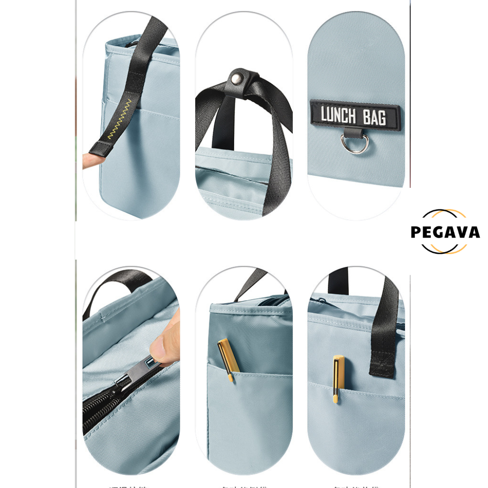 Túi Đựng Hộp Cơm Giữ Nhiệt PEGAVA Hộp Đựng Cơm Văn Phòng Chống Thấm Nước Lunch Bag RH254