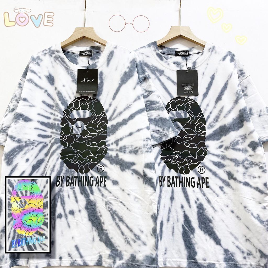 Áo loang tie dye unisex form rộng Tie Boutique nhiều hình - xoáy đen