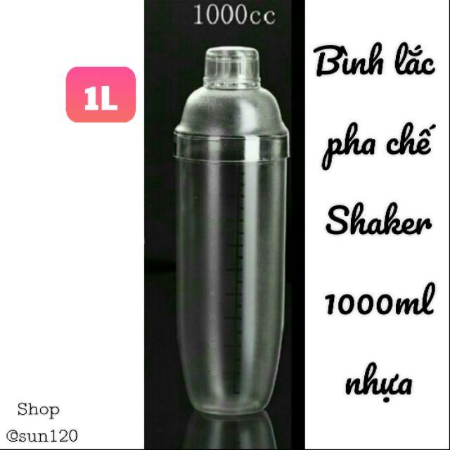 Bình lắc pha chế shaker cocktail trà sữa nhựa 1L