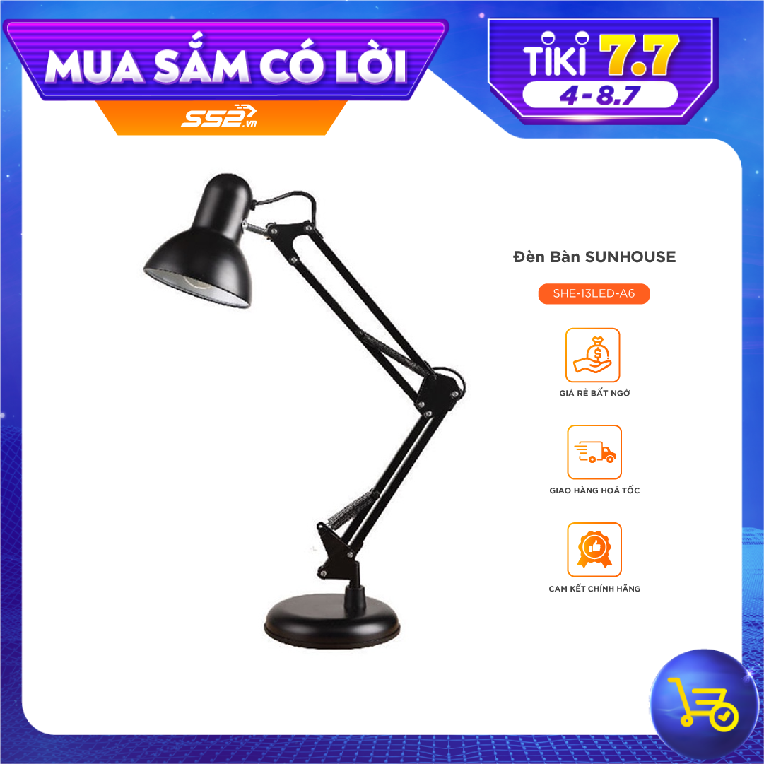 Đèn bàn Sunhouse SHE-13LED-A6 - Hàng Chính Hãng