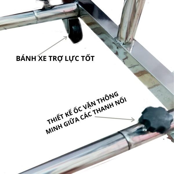 { Hàng tốt giá sốc} Sào phơi đồ đơn inox chân vuông cao cấp phơi quần áo