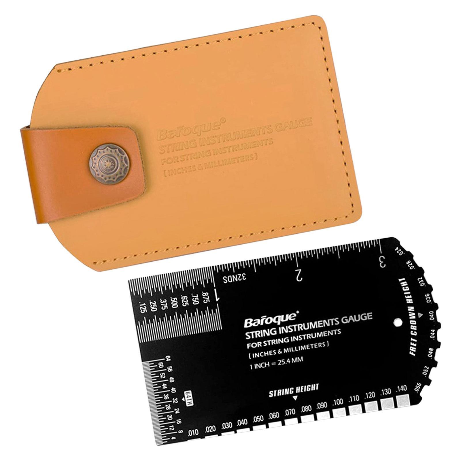 String Action Gauge Ruler Guitar Repairing Tool for Acoustic Guitar Mandolin