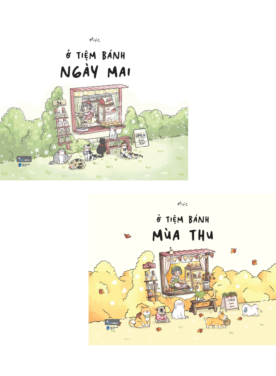 Combo Sách Tô Màu Chữa Lành - Ở Tiệm Bánh Ngày Mai + Ở Tiệm Bánh Mùa Thu (Bộ 2 Cuốn) - AZ