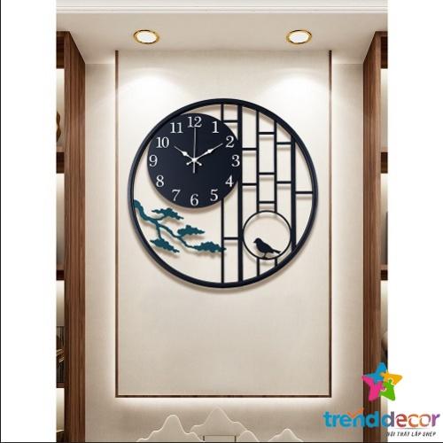Đồng Hồ Decor Gỗ Đồng Hồ Trang Trí Chim Én Phong Cách Cổ Điển