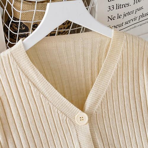 Áo khoác cardigan nữ len mỏng dệt kim mùa Thu ulzzang Hàn Quốc màu tươi