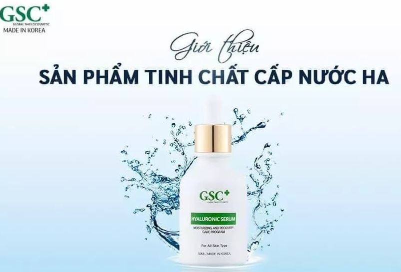 Tinh chất dưỡng ẩm GSC+ Hyaluronic Serum - Phục hồi, cấp nước, làm sáng da