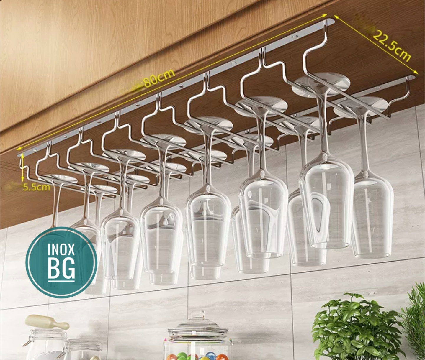 Treo ly 2/34/5/6/7/8 hàng sâu 22,5cm Inox 304 chịu nước