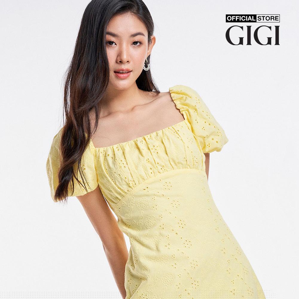 GIGI - Đầm midi cổ vuông tay ngắn thời trang G2102D233198