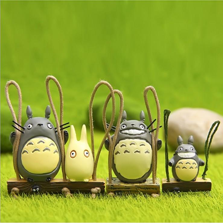 Mô hình Totoro chơi xích đu dùng trang trí tiểu cảnh, terrarium, DIY