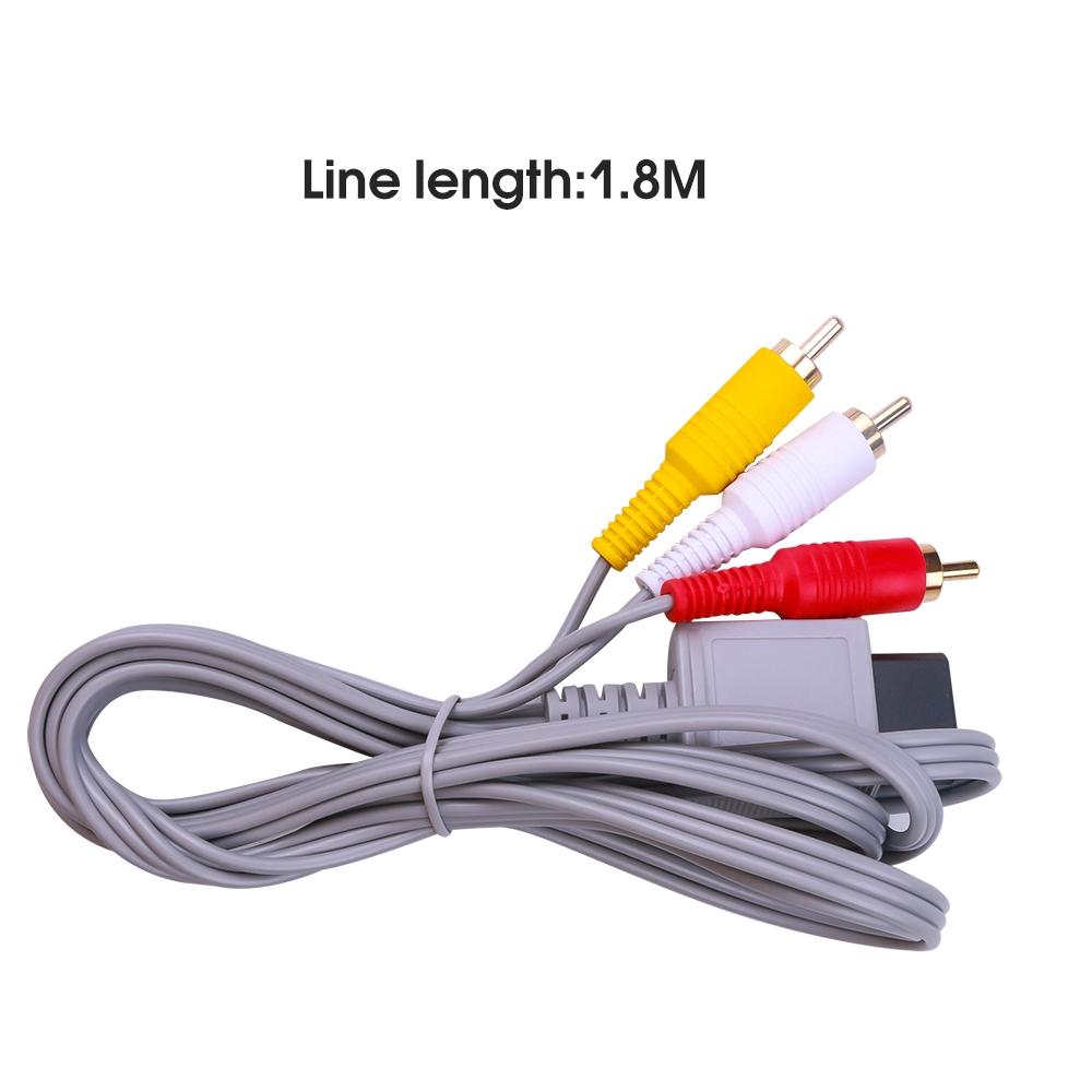 Dây cáp AV 1.8m AV 3 RCA 480p cho máy chơi game Nintendo Wii