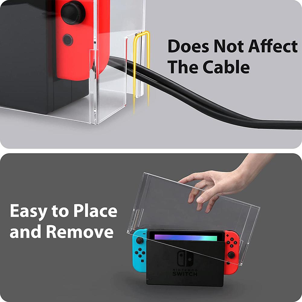 Tấm che bụi hoạt hình Tương thích với Nintendo Switch/Switch OLED TV Dock Stand Chống thấm nước Vỏ acrylic chống trầy xước Hộp hiển thị Màu sắc: Loại 1