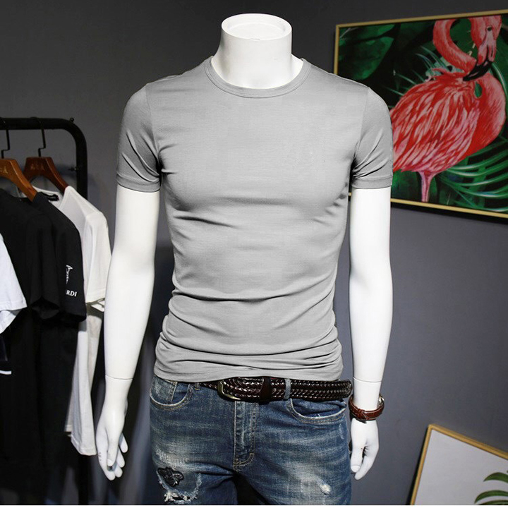 Áo Thun Nam Trơn Cổ Trờn Style Hàn Quốc