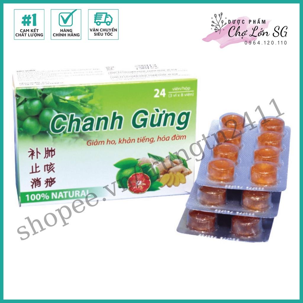 Viên ngậm Chanh gừng MEDIUSA Giảm ho khản tiếng – hộp 24 viên