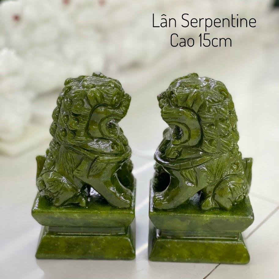Cặp sư tử xanh lục serpentine