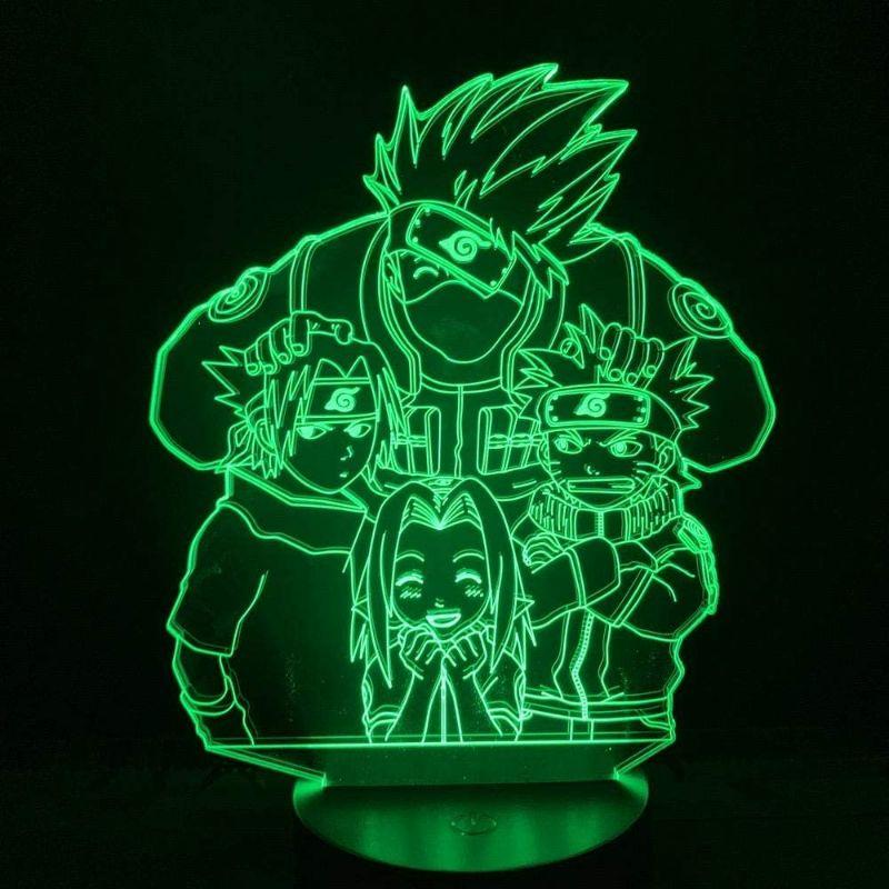 Đèn bàn, đèn ngủ Led 3D mẫu đội 7 Naruto Anime - Quà tặng bạn bè, sinh nhật, văn phòng, trang trí bàn làm việc