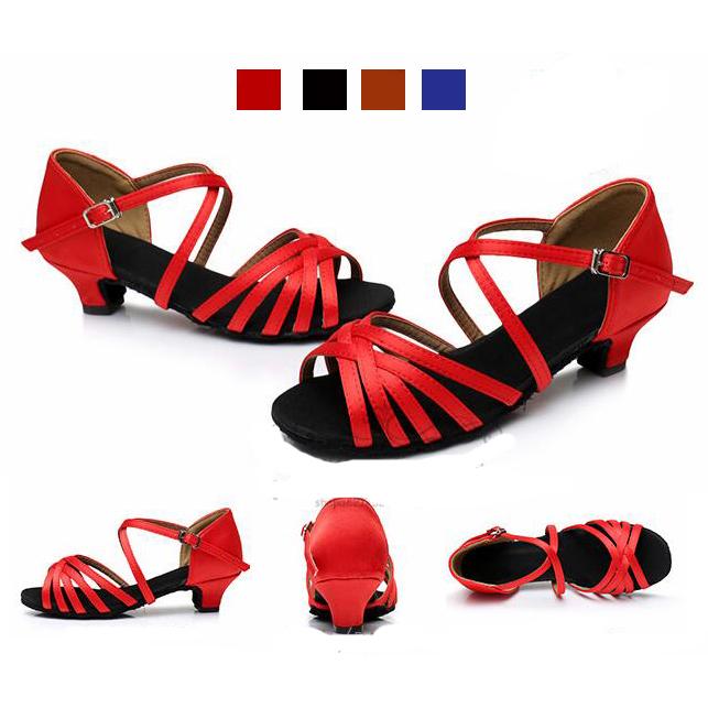 Giày khiêu vũ Latin cho cô gái giày trẻ em Salsa Phụ nữ giày nhảy Latin Giày nhảy nữ Color: Black check size Shoe Size: 9