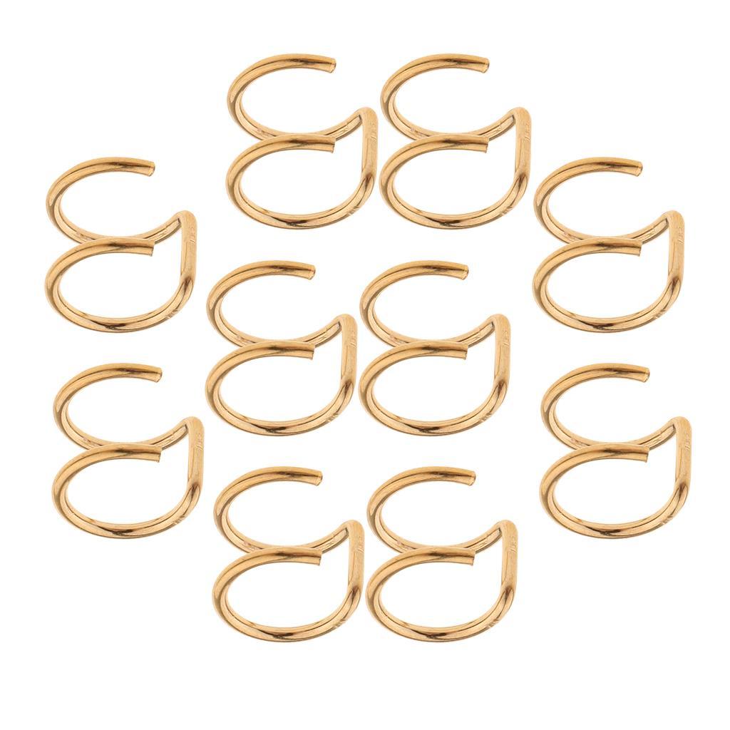 10 Pieces Stainless Steel Clip On Ear Loop Ring Non-piercing