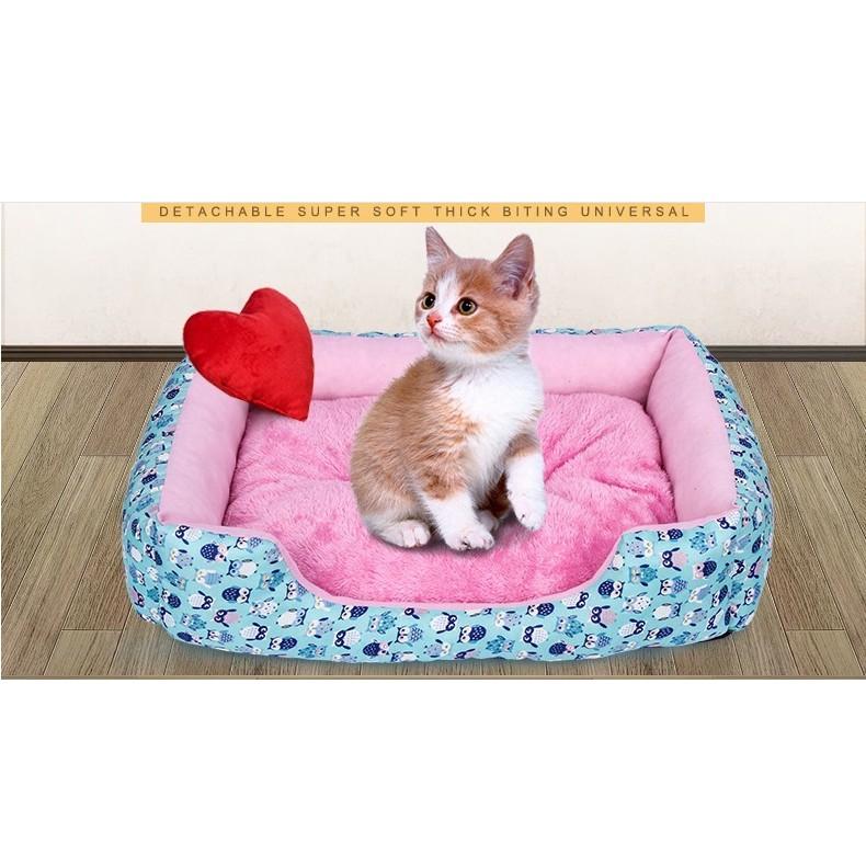 Nệm Chữ Nhật Họa Tiết Cho Chó Mèo . 40x50cm- Cho pé dưới 5kg