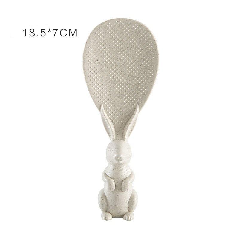 Rabbit Wheat Straw Spoon Can Stand Up Rabbit Rice Shovel Rice Cooker Rice Spoon Creative Non-stick Rice Cartoon Rice Spoon