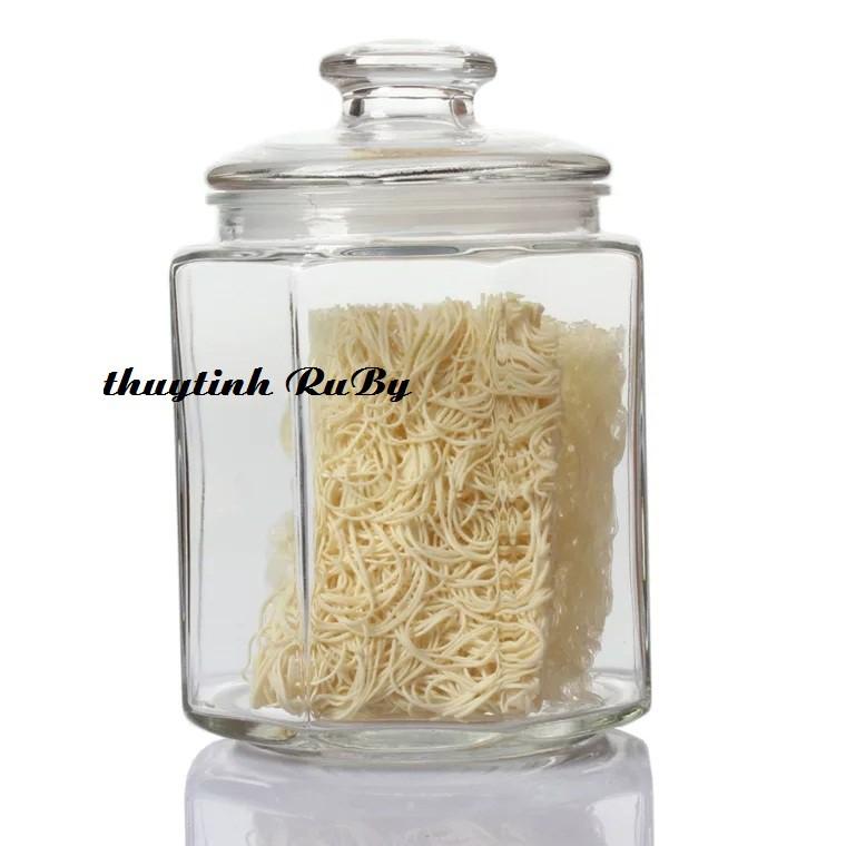 Hũ Lọ Thủy Tinh Đựng Thực Phẩm 1500ml , lọ đựng gia vị