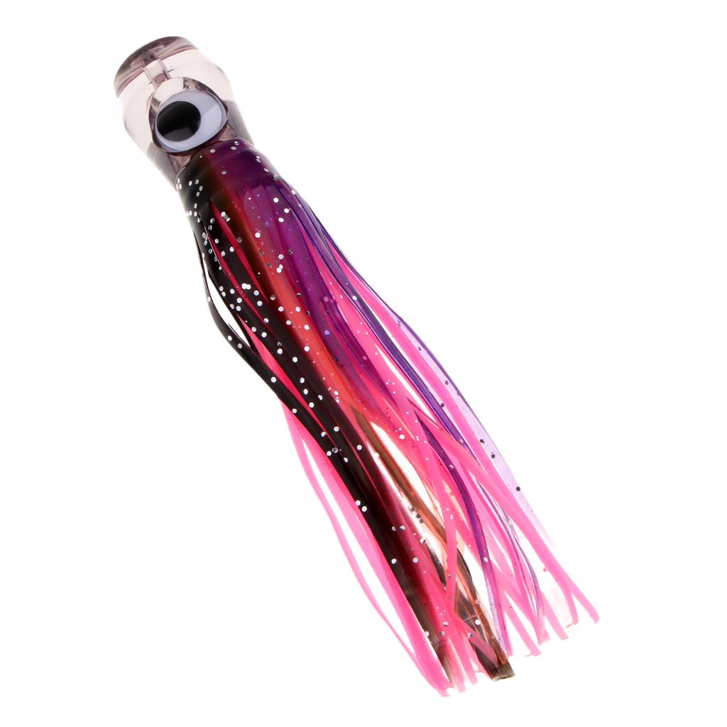 2pcs Saltwater Fishing Octopus Squid Skirt Lure Marlin Tuna Trolling Lure