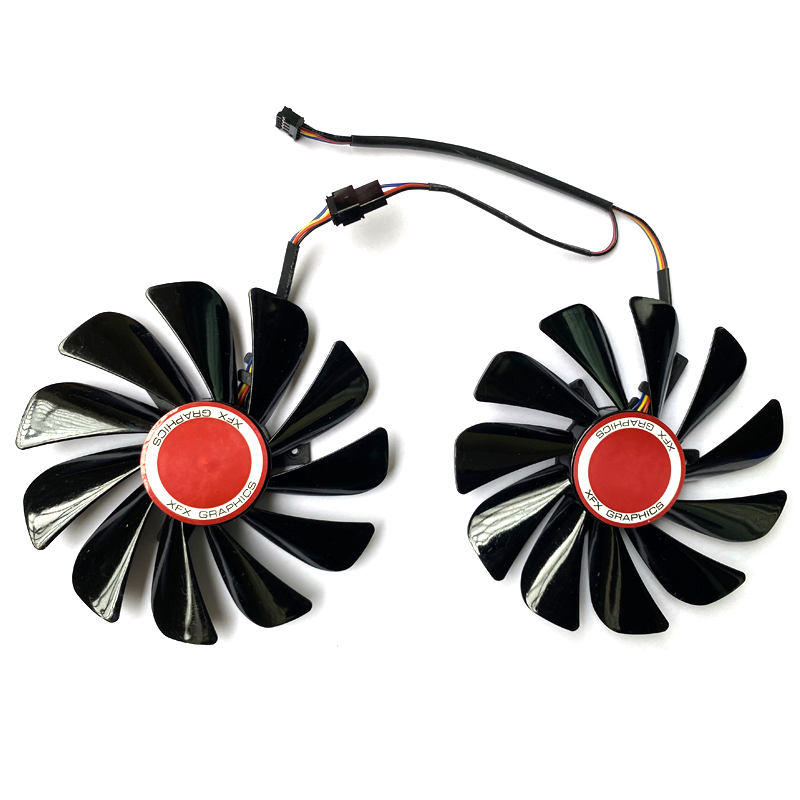 NEW 2PCS 95MM FDC10U12S9-C CF1010U12S 4PIN RX5700 GPU Fan For Powercolor RtX 5700 Sports Edition 8GB GDDR6 RtX 5700 XT Red XFX 580