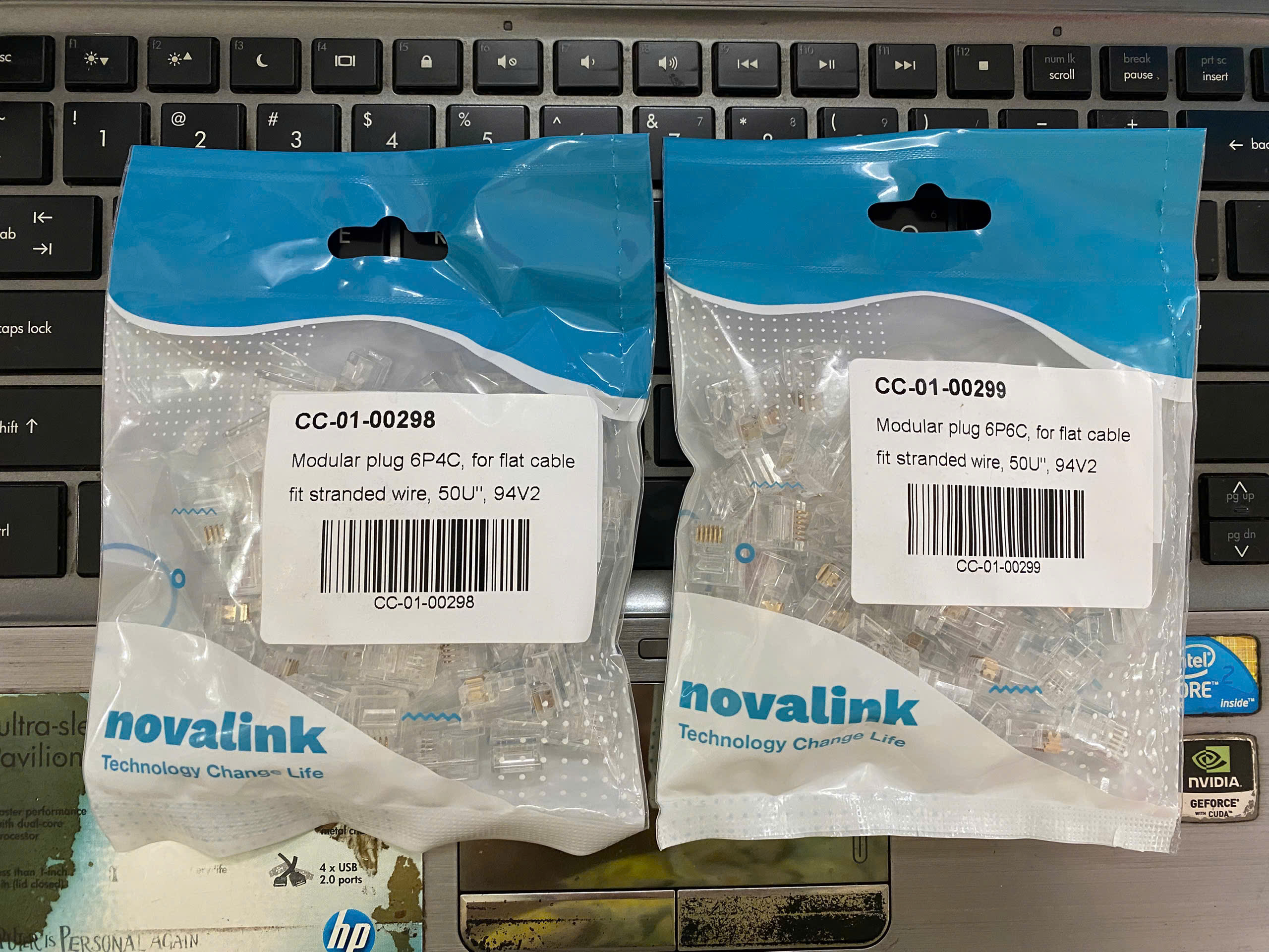 Túi 50 hạt đầu bấm điện thoại RJ12 6 chân Novalink CC-01-00299 cao cấp - hàng nhập khẩu chính hãng