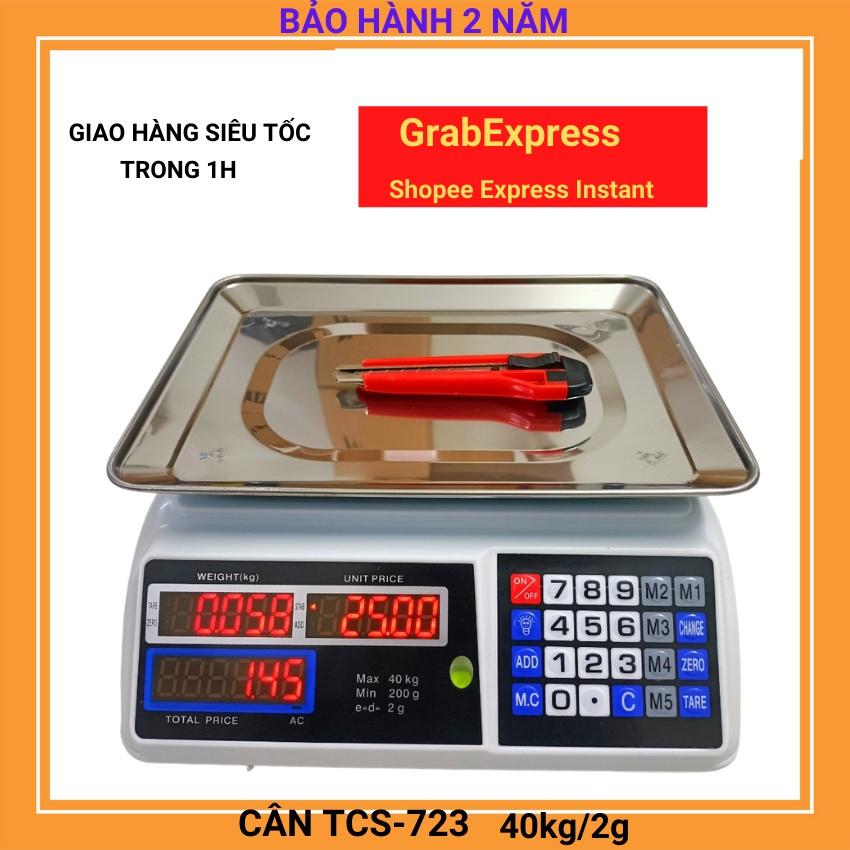 Cân điện tử nhà bếp TCS - 723 mặt cân được làm bằng inox sáng bóng