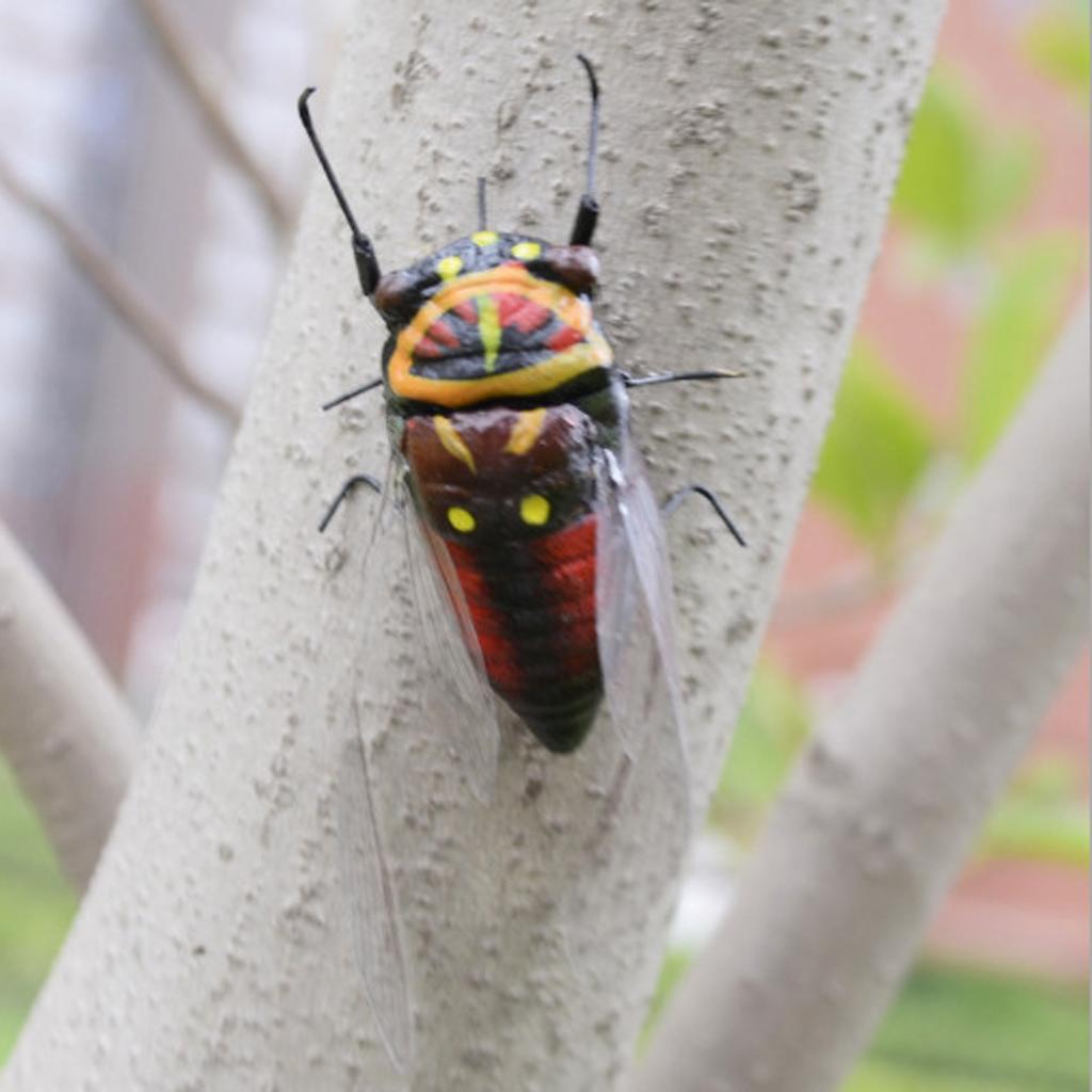 4pc Summer  Cicada Statue Tree Lawn Ornament DIY Animal Sculpture