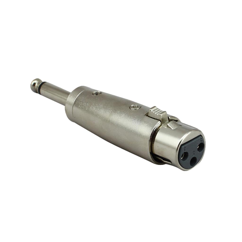 XLR Stereo Jack to stereo Jack Adapter Connectors, Gold Plated, Female to 1/4 6.35mm Mono Male Plug