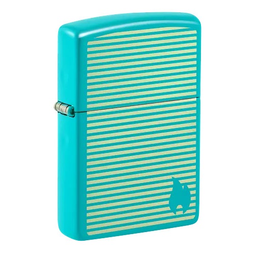 Zippo Classic Flat Turquoise Laser Engrave 48151