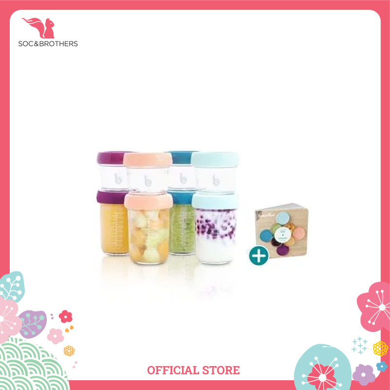 Bộ 8 hộp đựng thực phẩm bằng thủy tinh BABYMOOV (100ml, 220ml)