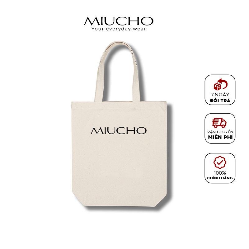 Túi tote đeo chéo, túi vải canvas đi học giá rẻ MV018 Miucho in local brand