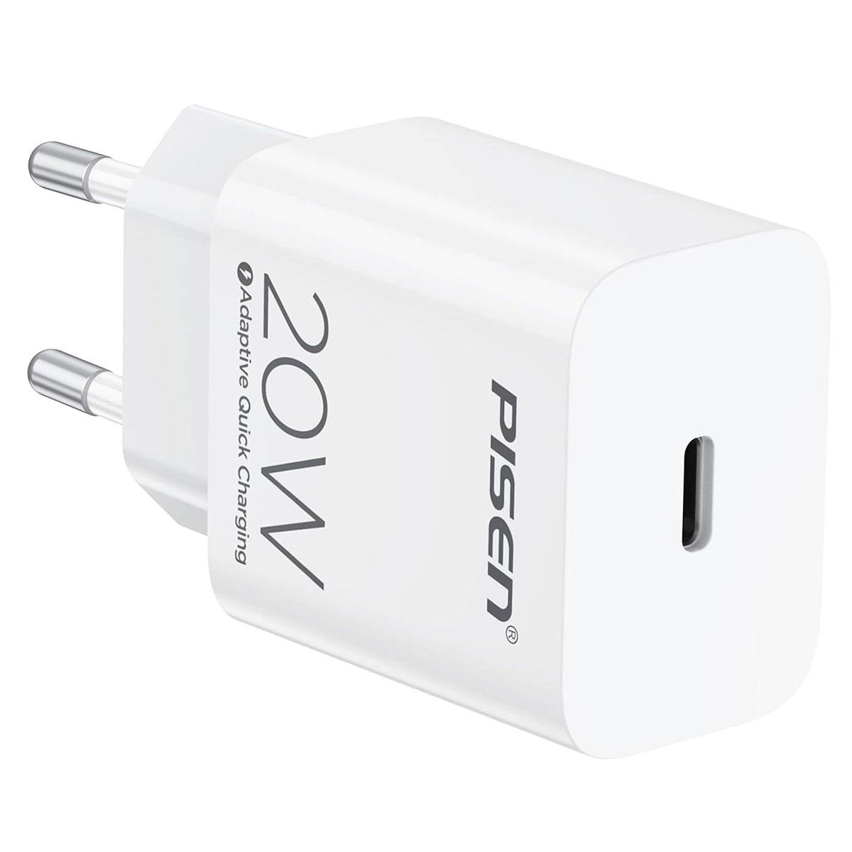 Củ Sạc Pisen Quick - Mr White USB-C 20W - Pisen TS-C135