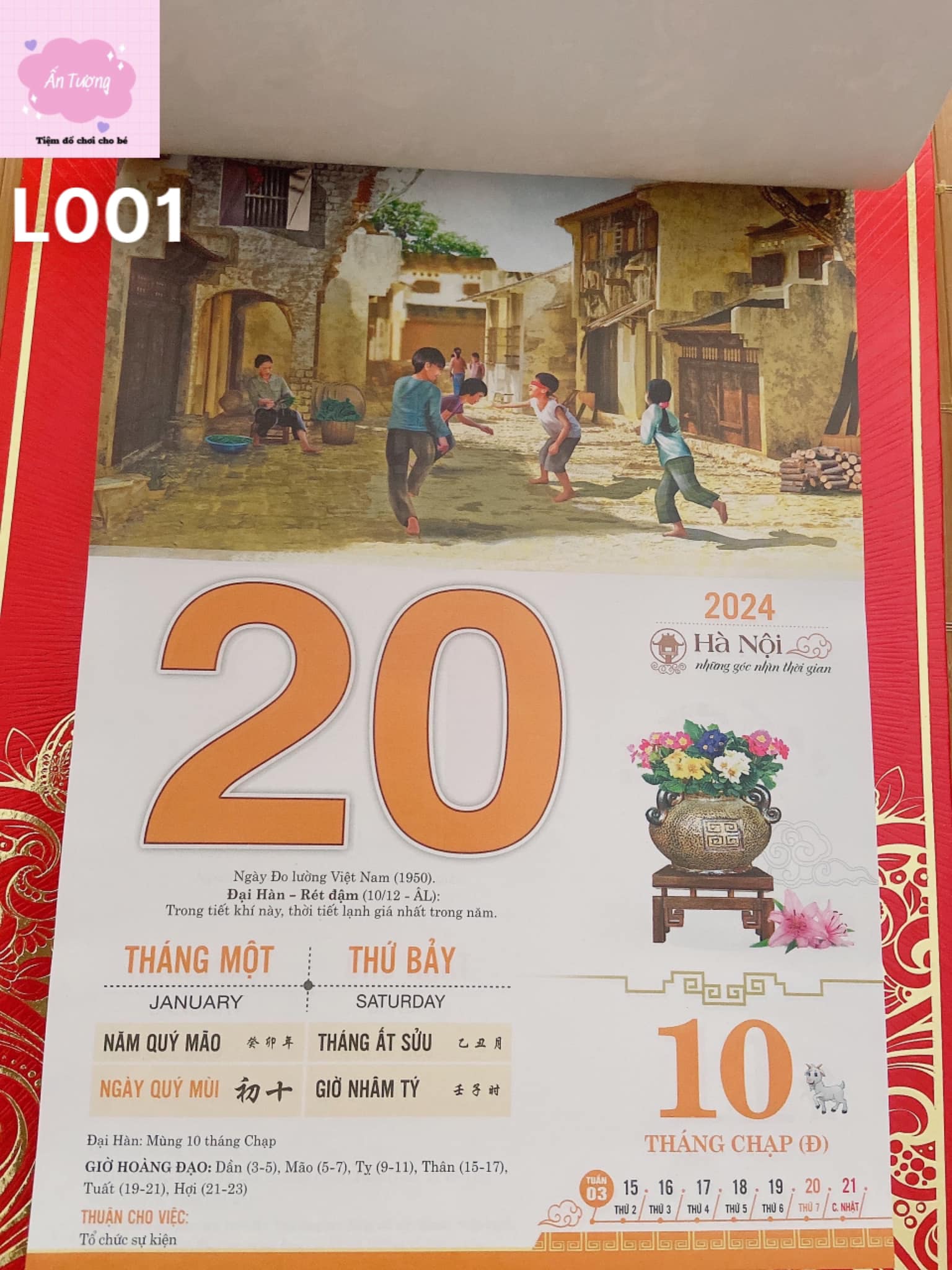 Bộ lịch Giáp Thìn 2024 - Lịch Bloc Cực Đại - chủ đề " Hà Nội - Những góc nhìn thời gian "