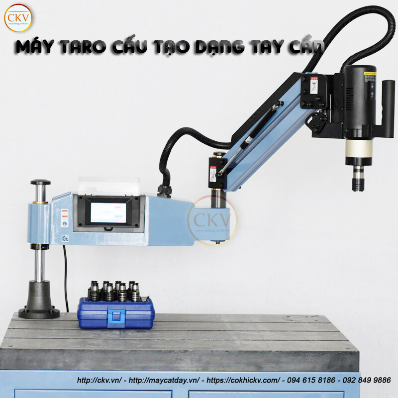 [HÀ NỘI] Máy taro điện tay cần 1100mm tạo ren cơ khí chất lượng cao