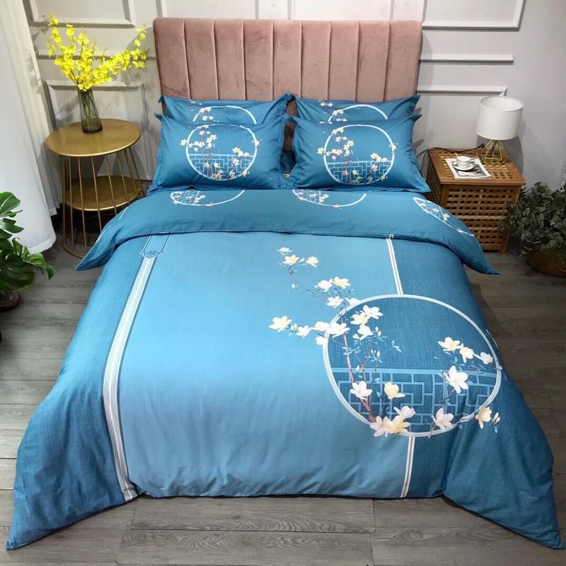 Bộ Chăn Ga Gối Cotton Organic 100%cotton Hàng Nhập Khẩu Cao Cấp 4 Món Sang Trọng