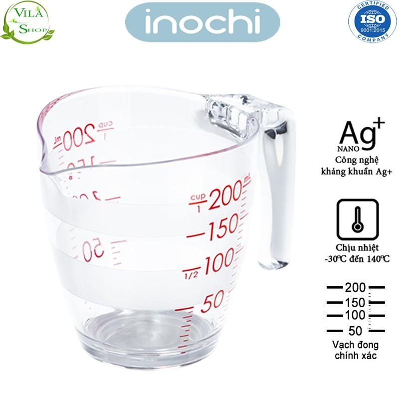 Cốc Đong Định Lượng Yoko Inochi, Cốc Đong Chia Vạch 500 Và 200 ml Nhựa Nguyên Sinh Chịu Lực Chịu Nhiệt Kháng Khuẩn