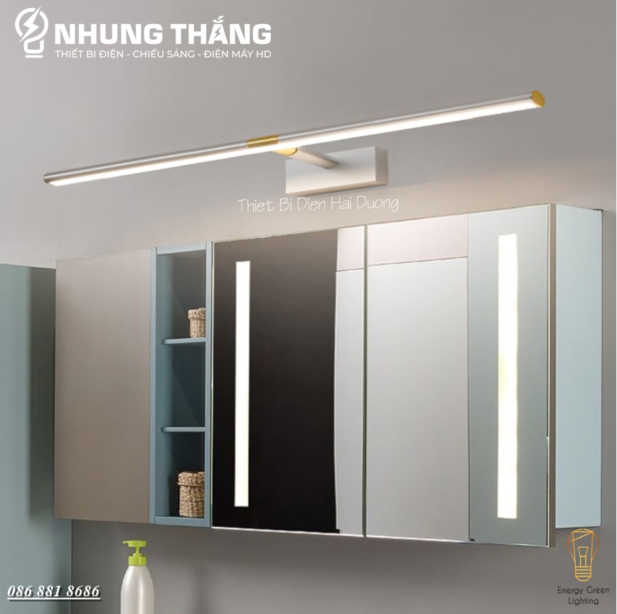 Đèn soi tranh - Đèn rọi gương Led Model 5058 100cm 20w 3 Chế Độ Ánh Sáng - Điều chỉnh được góc chiếu - Có Video