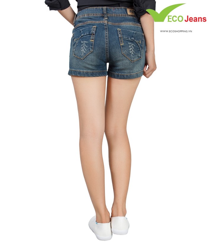QUẦN SHORT JEANS NỮ ECO J-019